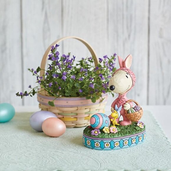 Enesco Peanuts by Jim Shore Snoopy and Woodstock Easter Bunnies Figurine, NIB - Picture 7 of 8